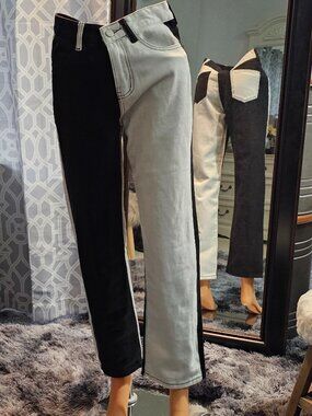 Fashion Sexy Lounge Two‑Tone Split‑Leg Pants – NWT – Size S